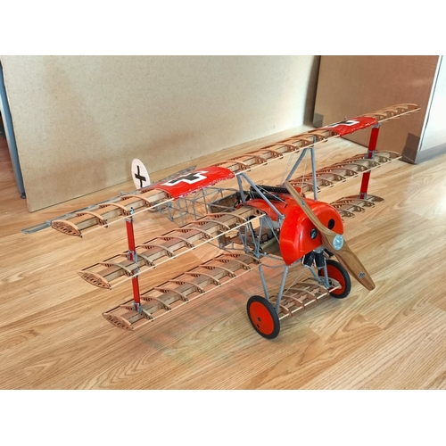 71 - Model Airways 1:16 Scale Replica Model of a Fokker DR 1 Triplane. 35cm High, 76cm x 90cm. Collection... 