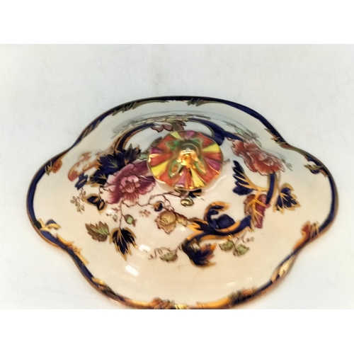 90 - Rare Mason's 'Blue Mandalay, Special Edition for Hodgsons' Lidded Tureen. 17cm High, 28cm x 17cm.