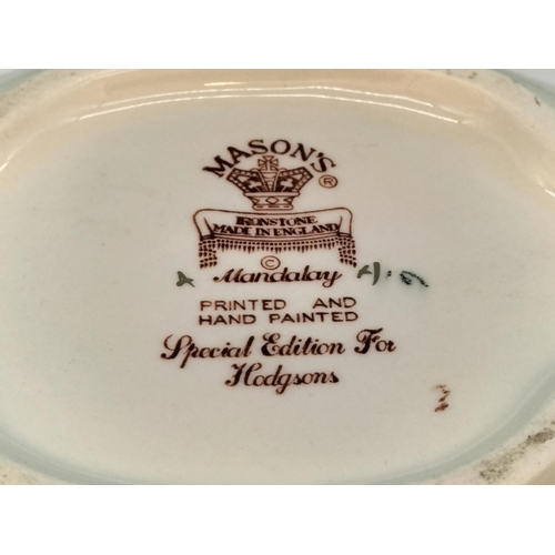 90 - Rare Mason's 'Blue Mandalay, Special Edition for Hodgsons' Lidded Tureen. 17cm High, 28cm x 17cm.