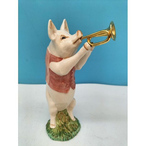 250 - Boxed Beswick Piggy Band 15cm Figure 'Matthew Trumpeter'.