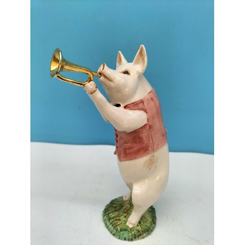 250 - Boxed Beswick Piggy Band 15cm Figure 'Matthew Trumpeter'.