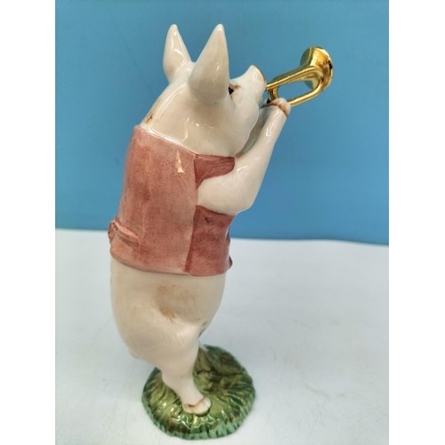 250 - Boxed Beswick Piggy Band 15cm Figure 'Matthew Trumpeter'.
