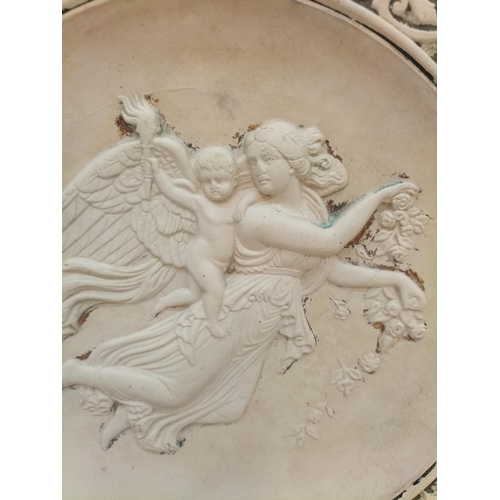 174 - Late 19th Century Bertel Thorvaldsen Neo Classical Art Parian 22cm Wall Plaque depicting 'The Day'.