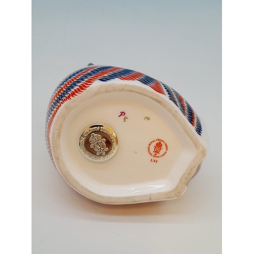 203 - Royal Crown Derby 'Bengal Tiger Cub' Paperweight with Silver Stopper. 8cm High. Date Stamp for 1993.