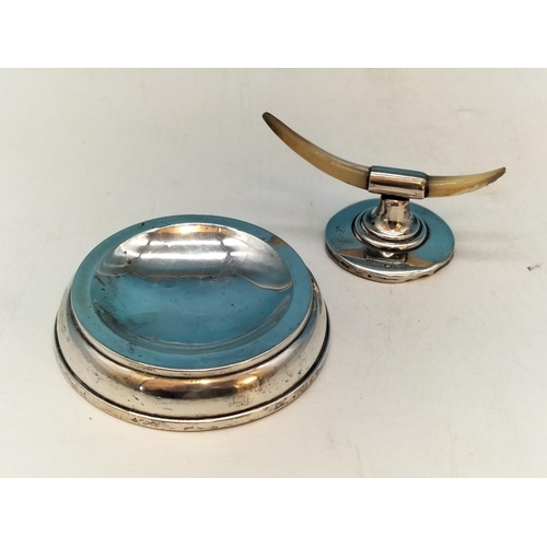 209 - Hallmarked Sterling Silver (Birmingham 1922) Pin Dish plus Hallmarked Silver (Chester 1918) and Moth... 