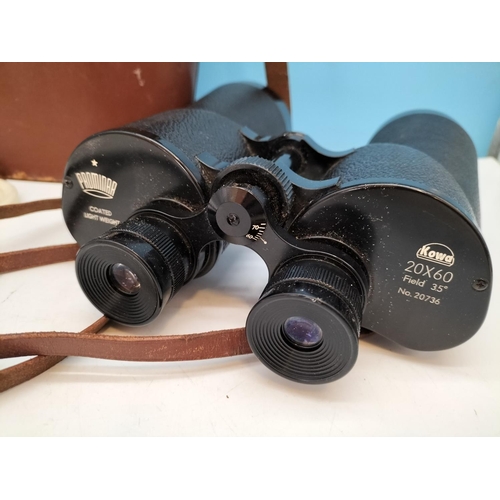 21 - Vintage Kowa Prominar 20 x 60 Field Binoculars. Cased.