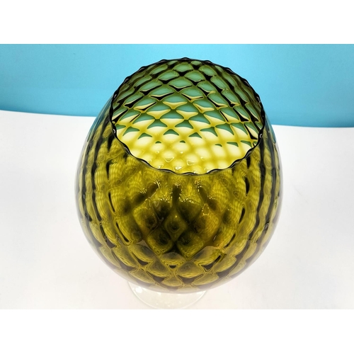 229 - Large 38cm Mid Century Empoli Glass Goblet.