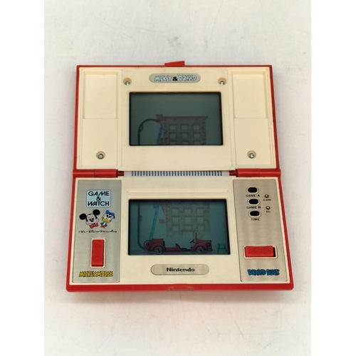 240 - Nintendo DX52 'Mickey & Donald' Hand Held Video Game Console c1982 W/O.