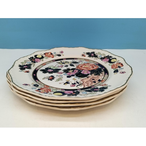 75A - Mason's Ironstone 'Mandarin' Design 28cm Dinner Plates (4).