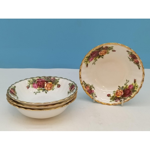 80A - Royal Albert 'Old Country Roses' 14cm Bowls (4). 2nd Quality.