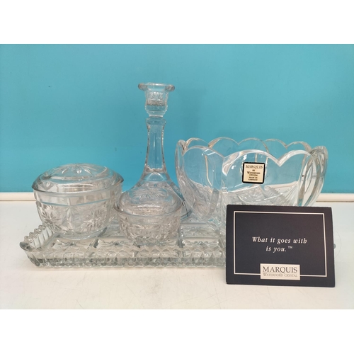 180A - Marquis by Waterford Items to include Boxed Trinket Tray and Set (A/F) and Scalloped 14.5cm diameter... 