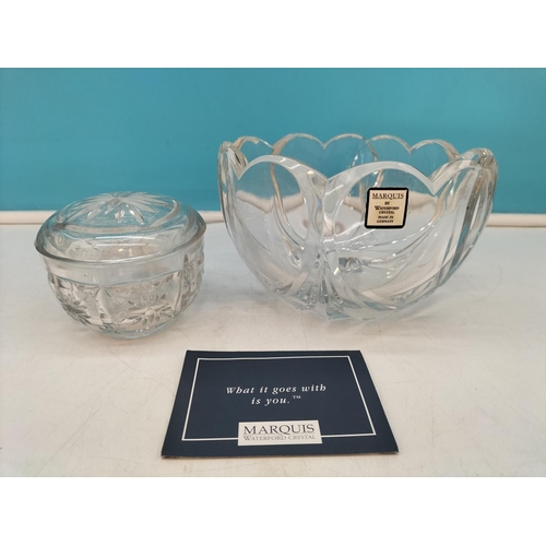 180A - Marquis by Waterford Items to include Boxed Trinket Tray and Set (A/F) and Scalloped 14.5cm diameter... 