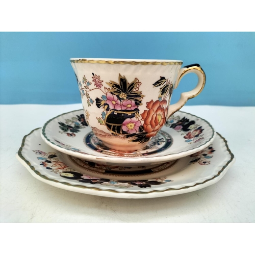 225A - Mason's Ironstone 'Mandarin' Design Trios (4).