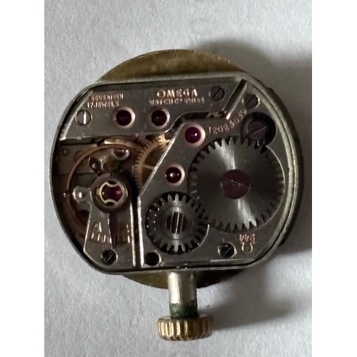 85A - Omega Ladies Watch with Leather Strap W/O. Some Rubbing to Dial.