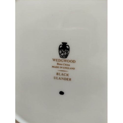 210 - Wedgwood China 'Ulander Black' Trios (4) plus Lunch Plates (4)