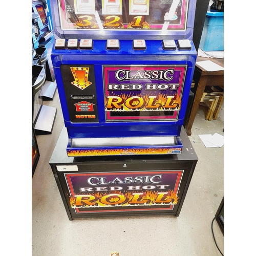 100 - Barcrest Games 2002 'Classic Red Hot Roll' Full Size Fruit Machine with Keys W/O. Collection Only.