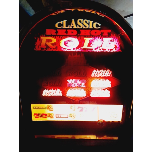 100 - Barcrest Games 2002 'Classic Red Hot Roll' Full Size Fruit Machine with Keys W/O. Collection Only.