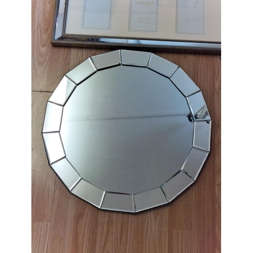106 - 2 x Dorma Bevelled Mirror Framed Photo Frames (58cm x 27cm each to hold 3 x 6
