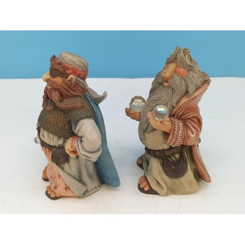 134 - Krystonia Graffyn Grumblypeg Pirate Figure plus a Rueggan Wizard/Troll Figure. Tallest 16cm high. So... 