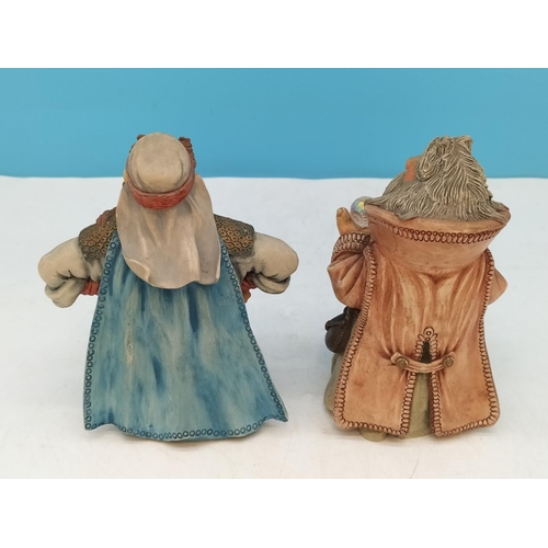 134 - Krystonia Graffyn Grumblypeg Pirate Figure plus a Rueggan Wizard/Troll Figure. Tallest 16cm high. So... 