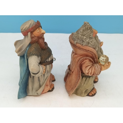 134 - Krystonia Graffyn Grumblypeg Pirate Figure plus a Rueggan Wizard/Troll Figure. Tallest 16cm high. So... 