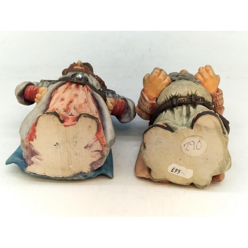 134 - Krystonia Graffyn Grumblypeg Pirate Figure plus a Rueggan Wizard/Troll Figure. Tallest 16cm high. So... 