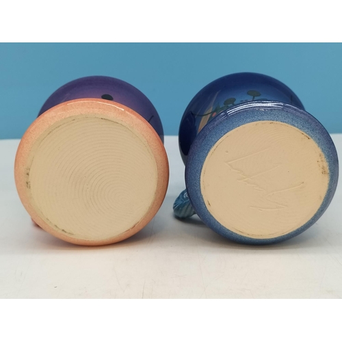 178 - Richard Godfrey Studio Pottery Abstract 10cm Mugs. One Signed to Base.