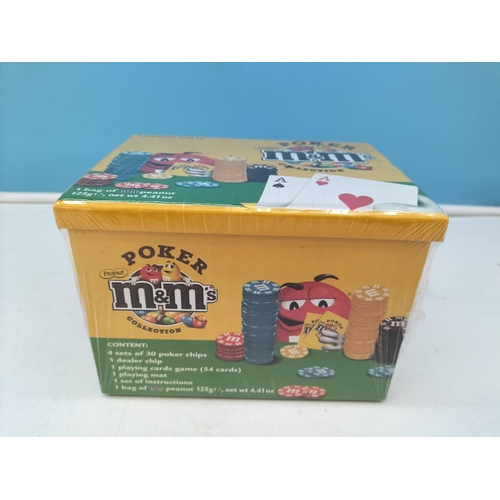 186 - Still Sealed Limited Edition M&M's Peanut Collection Poker Set.