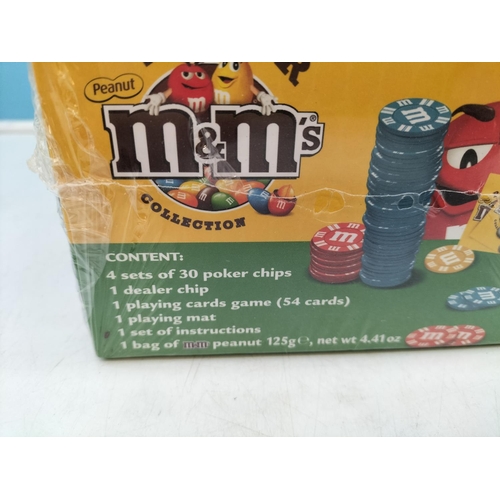 186 - Still Sealed Limited Edition M&M's Peanut Collection Poker Set.