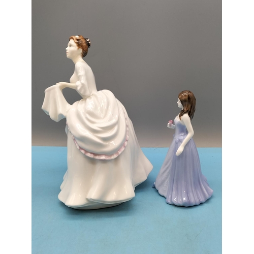 19 - Royal Doulton 20cm Lady Figure 'Carol' HN 2961 and Coalport 'Ellie' Figure.