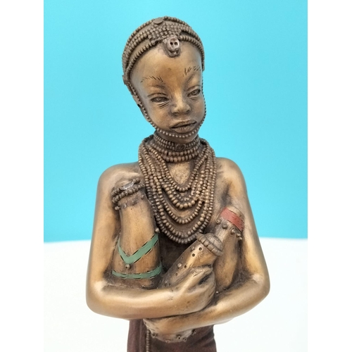 197 - 2003 Soul Journeys Maasai Figures (3) to include 12321 Marked Girl Holding 3 Calabashs to Base but N... 