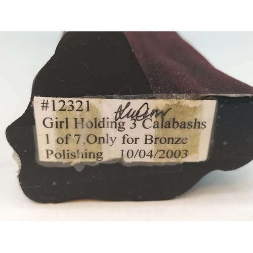 197 - 2003 Soul Journeys Maasai Figures (3) to include 12321 Marked Girl Holding 3 Calabashs to Base but N... 