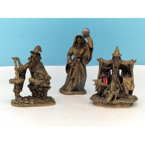 213 - 3 x Tudor Mint Myth and Magic Figures,  'Learning to Fly', 'The Fountain of Life' (Marble Instead of... 