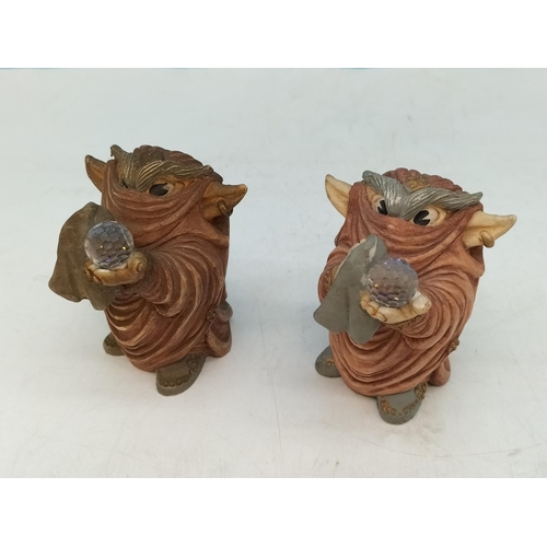 233 - Wizard/Dragon Figures (4) - Krystonia Koolz Baby Dragon, Shigger Figures (2) plus Lilliput Lane Ethe... 