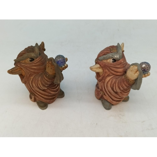 233 - Wizard/Dragon Figures (4) - Krystonia Koolz Baby Dragon, Shigger Figures (2) plus Lilliput Lane Ethe... 