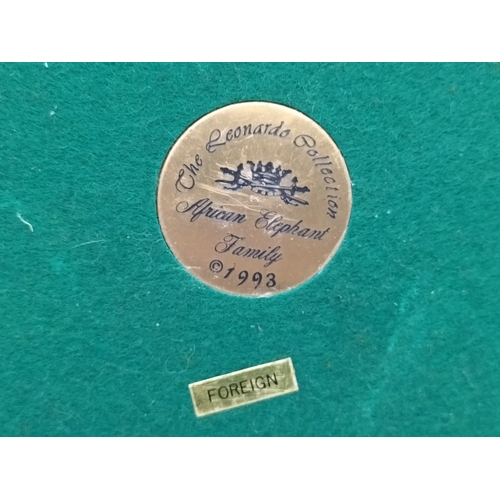 235 - Leonardo Collection Figure 'African Elephant Family'. 17cm High x 29cm.