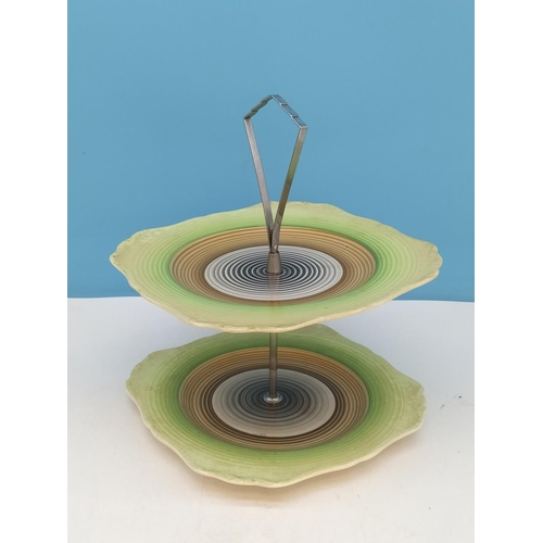 239 - Monogram for Royal Albert 'Old Country Roses' Cake Knife and Forks Set plus a Meakin Banded Ware 2 T... 