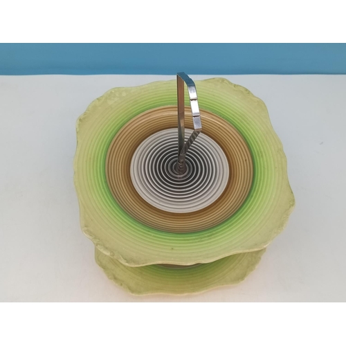 239 - Monogram for Royal Albert 'Old Country Roses' Cake Knife and Forks Set plus a Meakin Banded Ware 2 T... 