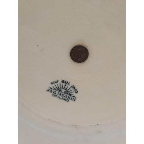 239 - Monogram for Royal Albert 'Old Country Roses' Cake Knife and Forks Set plus a Meakin Banded Ware 2 T... 