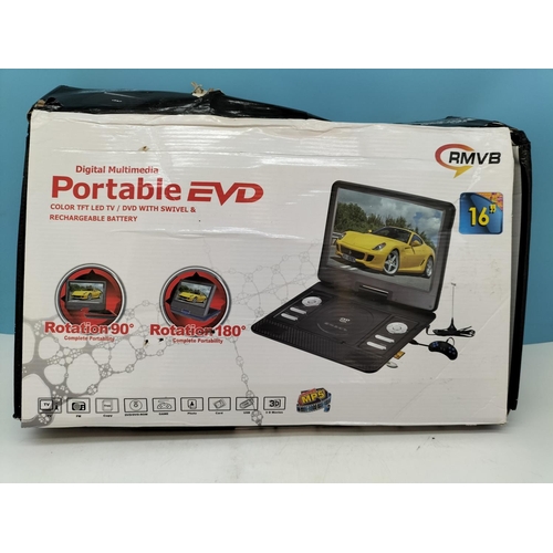 240 - As New/Unused Digital Multimedia Portable DVD Player. In Original Box but Box is Damaged.