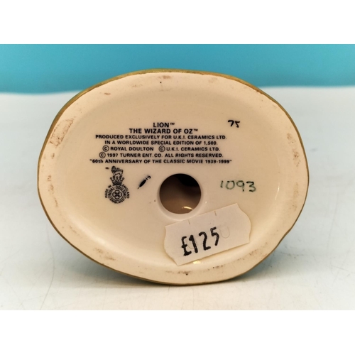 27 - Royal Doulton Wizard of Oz Limited Edition 1093/1500 'Lion' 15.5cm Figure. To Commemorate the 60th A... 