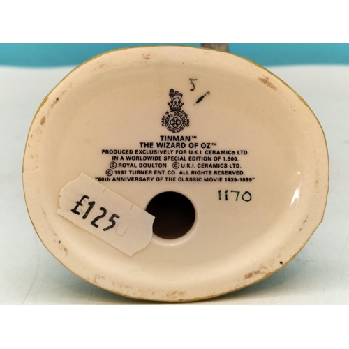 28 - Royal Doulton Wizard of Oz Limited Edition 1170/1500 'Tinman' 17.5cm Figure. To Commemorate the 60th... 