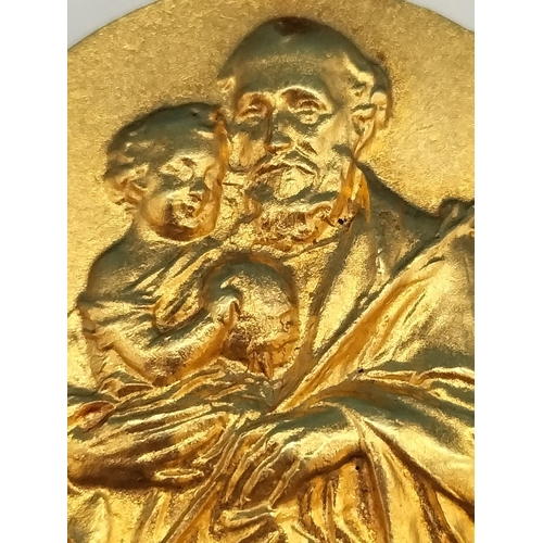 3 - 14ct Gold (Tested) St Christopher Pendant. 3.8 Grams.