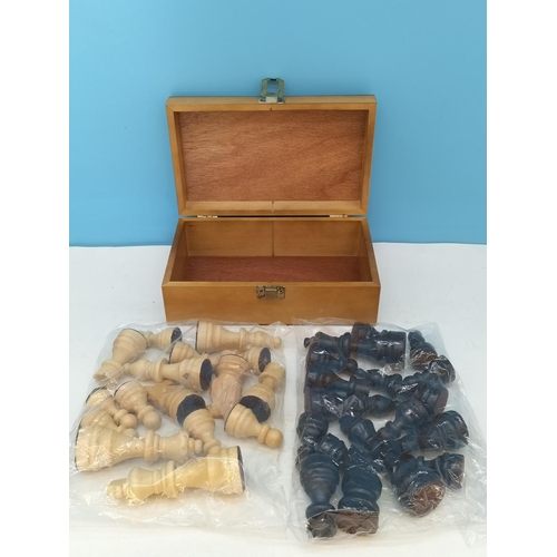 302 - Boxed Unopened Set of Chess Pieces. Still Sealed in Packaging.
