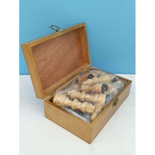 302 - Boxed Unopened Set of Chess Pieces. Still Sealed in Packaging.