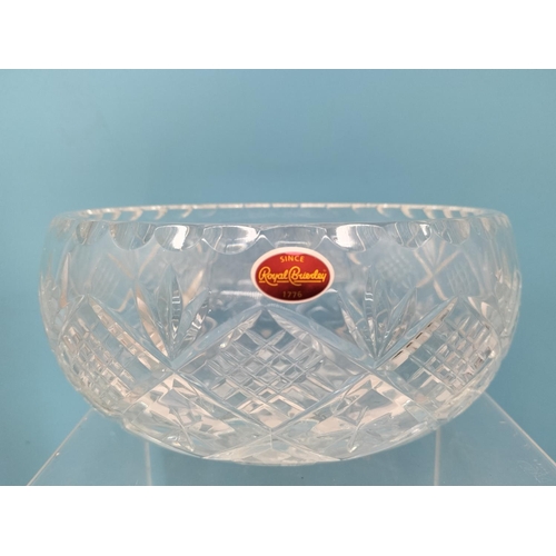 303 - Boxed Royal Brierley Cut Glass Bowl plus Boxed Set Containing 2 Wine Glasses and 2 Tumblers.