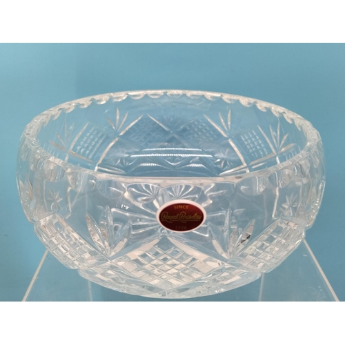 303 - Boxed Royal Brierley Cut Glass Bowl plus Boxed Set Containing 2 Wine Glasses and 2 Tumblers.