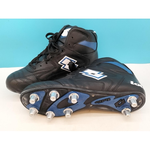 304 - 2 Pairs of Lotto Rugby Boots. Sizes 7 and 7.5. Little or No Use.
