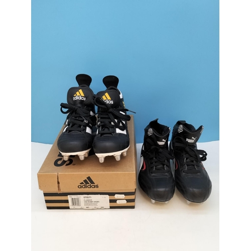 305 - 2 Pairs of Rugby Boots Size 7 to include  Boxed Adidas (Unworn) and Puma (With Wear).