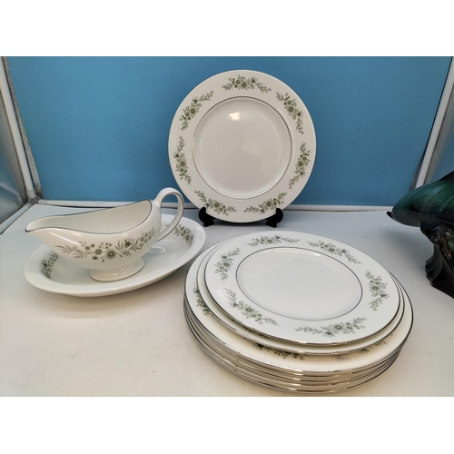 315 - Boxed Royal Scot Perfume Atomiser, Wedgwood 'Westbury' Pattern 27cm Dinner Plates (6), Serving Dish,... 